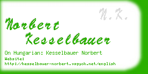 norbert kesselbauer business card